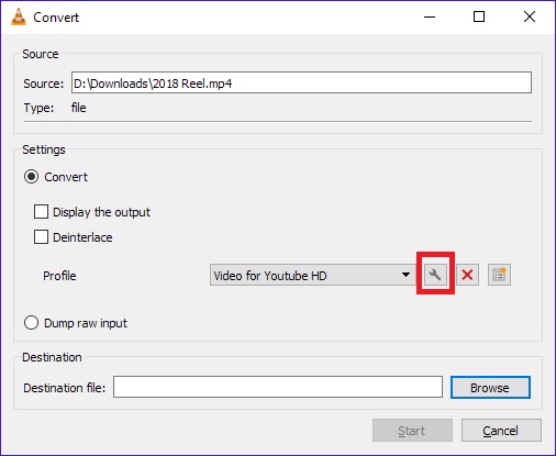 VLC Profile Edit